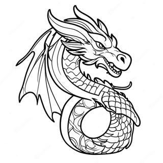 Pagina Da Colorare Di Tatuaggio Di Drago Audace 28046-6101