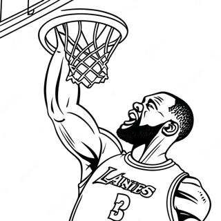 Pagina Da Colorare Di Lebron James Che Schiaccia 28307-6155