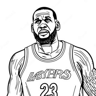 Pagina Da Colorare Di Lebron James In Azione 28308-6157