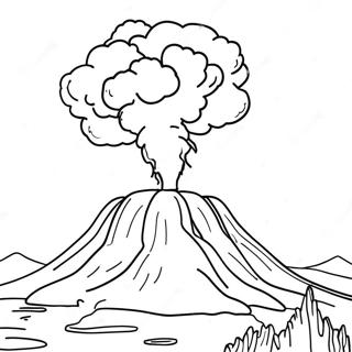 Pagina Da Colorare Di Un Vulcano In Eruzione 28578-6214