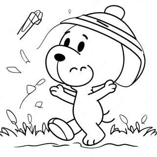 Pagina Da Colorare Di Snoopy Che Vola Un Aquilone 28763-6254