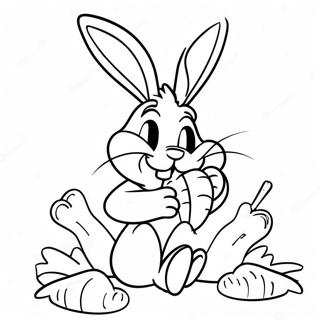 Pagina Da Colorare Di Bugs Bunny Che Mangia Carote 29117-6336