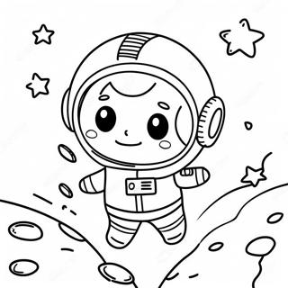 Carino Astronauta Che Fluttua Nello Spazio Pagina Da Colorare 29950-6515