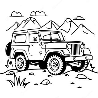 Jeep Colorata In Montagna Da Colorare 30814 6723