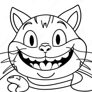 Gatto Del Cheshire Sorridente Da Colorare 32551-7097