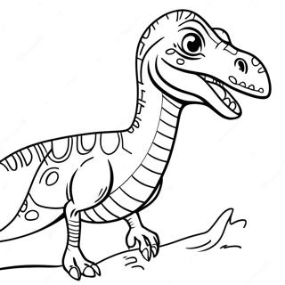 Velociraptor Colorato Che Ruggisce Da Colorare 32632-7116