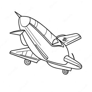 Jet Vintage Con Design Retro Da Colorare 33167-7246