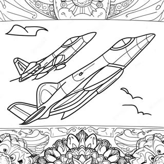 Jet Vintage Con Design Retro Da Colorare 33167-7248