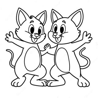 Tom E Jerry In Una Danza Sciocca Da Colorare 33349-7277