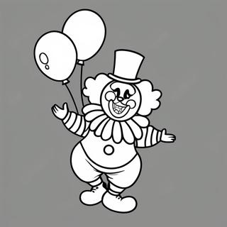 Clown Giocoso Con Palloncini Da Colorare 33537-7317