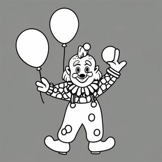 Clown Giocoso Con Palloncini Da Colorare 33537-7318