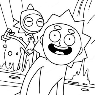 Pagina Da Colorare Delle Avventure Di Rick E Morty 33629-7336