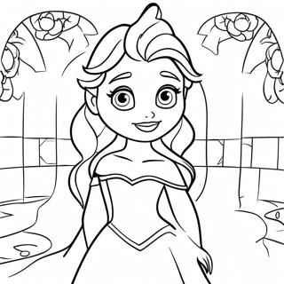 Elsa In Un Castello Magico Da Colorare 3387-2210