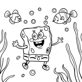 Disegno Da Colorare Di Spongebob Squarepants In Avventura Sottomarina 34085-7436