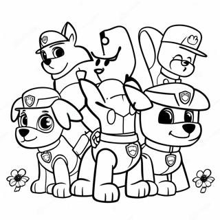 Disegno Da Colorare Della Squadra Di Salvataggio Di Paw Patrol 34086-7437