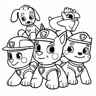 Disegno Da Colorare Della Squadra Di Salvataggio Di Paw Patrol 34086-7438