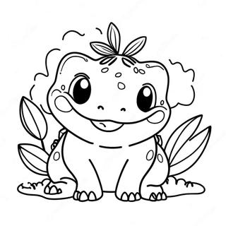 Felice Bulbasaur Con Un Grande Sorriso Da Colorare 34160-7459