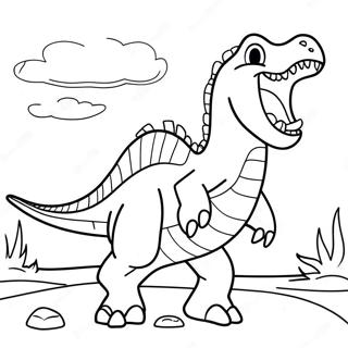 Pagina Da Colorare Dello Spinosaurus Che Ruggisce 34879-7616