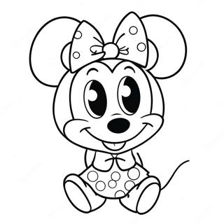 Carina Minnie Mouse Con Fiocco Da Colorare 3570-1975