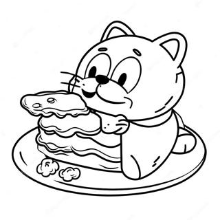 Pagina Da Colorare Di Garfield Che Mangia Lasagna 36230-7914