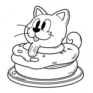 Pagina Da Colorare Di Garfield Che Mangia Lasagna 36230-7916