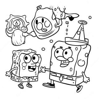 Spongebob Con Amici Da Colorare 3661-362