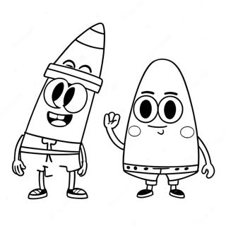 Spongebob E Patrick Faccette Buffe Da Colorare 3664-475