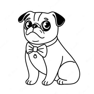 Pug Carino Con Papillon Disegno Da Colorare 37360-8160
