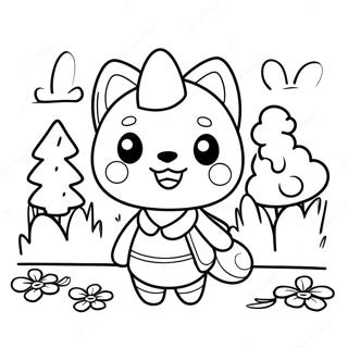 Caratteri Adorabili Di Animal Crossing Da Colorare 37832-8255