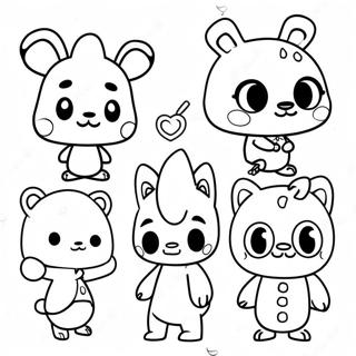 Caratteri Adorabili Di Animal Crossing Da Colorare 37832-8256