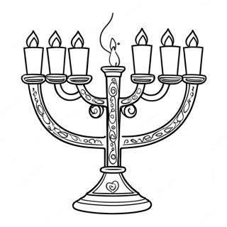 Pagina Da Colorare Della Menorah Festiva 38009-8294