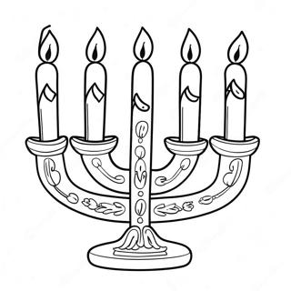 Pagina Da Colorare Della Menorah Festiva 38009-8296