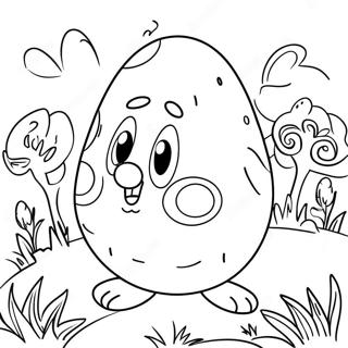 Caccia Alle Uova Di Pasqua Colorata Pagina Da Colorare 380 2547