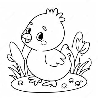 Pulcino Di Pasqua Felice Pagina Da Colorare 381 2085