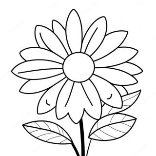 Pagina Da Colorare Del Bellissimo Fiore Di Margherita 38551-8415
