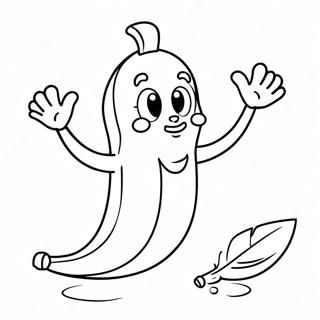 Pagina Da Colorare Della Banana Carina In Stile Cartone Animato 38734-8455