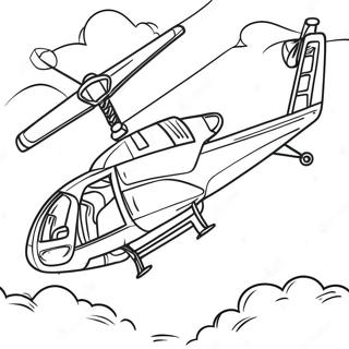 Pagina Da Colorare Di Un Elicottero Vintage In Missione 38834-8490