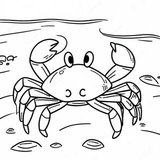 Granchio Realistico Sulla Sabbia Da Colorare 39195 8569
