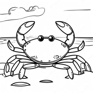 Granchio Realistico Sulla Sabbia Da Colorare 39195 8570