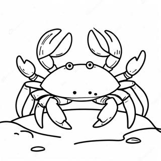 Granchio Realistico Sulla Sabbia Da Colorare 39195 8571