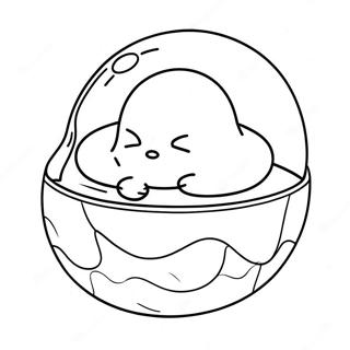 Gudetama Che Dorme Su Un Uovo Pagina Da Colorare 39370-8596