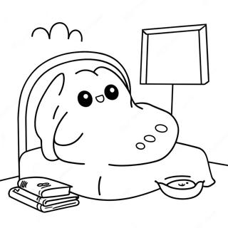 Gudetama Pigro A Letto Pagina Da Colorare 39371-8599