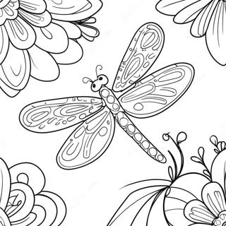 Pagina Da Colorare Della Libellula Giocosa Con Ali Scintillanti 39733-8683