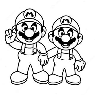 Pagina Da Colorare Di Mario E Luigi Che Collaborano 39824-8697