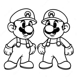 Pagina Da Colorare Di Mario E Luigi Che Collaborano 39824-8698