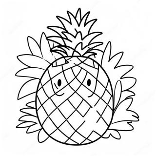 Ananas Con Un Grande Sorriso Disegno Da Colorare 39913 8721