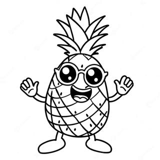 Ananas Divertente Che Balla Disegno Da Colorare 39915 8731