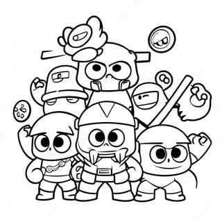 Pagina Da Colorare Dellazione Di Lavoro Di Squadra Di Brawl Stars 40266-8799