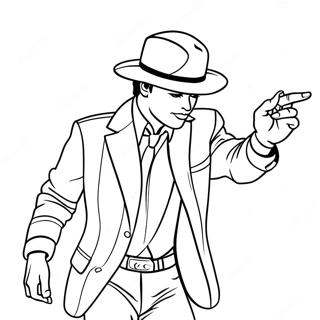 Michael Jackson Che Esegue Smooth Criminal Disegno Da Colorare 40546-8865