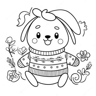 Pochacco In Un Maglione Accogliente Da Colorare 41352-9038